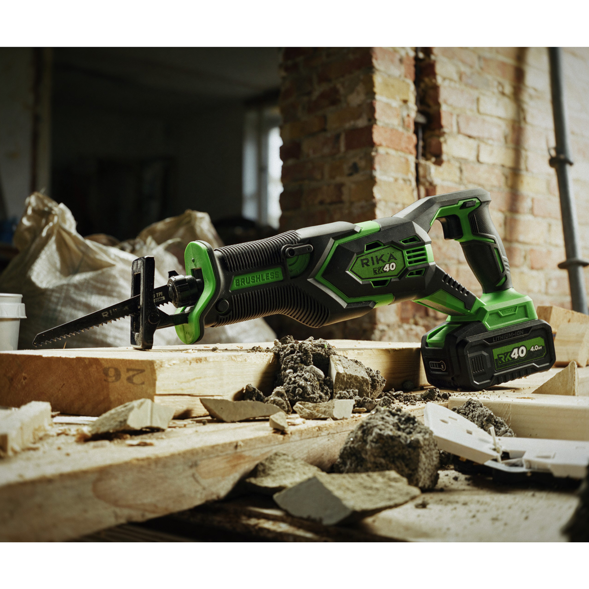 Rikä RK40 40V Cordless Reciprocating Saw | Brushless Motor | Body Only